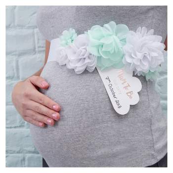 "Mother To Be" Baby Shower Sash White/Green