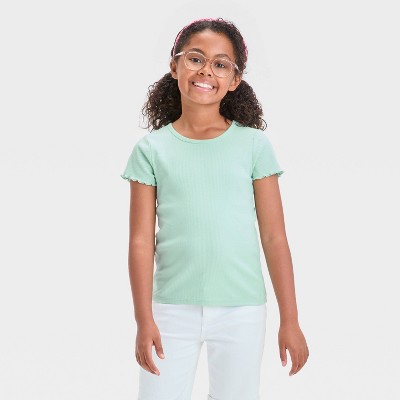 Girls' Short Sleeve Ribbed T-Shirt - Cat & Jack™