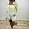 Women's Distressed Denim Overall Shorts - Judy Blue - 2 of 4