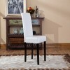 Syemin Dining Chairs Solid Wood Upholstered Bar Stools Set of 2 Counter Height Dining Chair Mid Century Kitchen Chair, White, 21"*16.5"*35.5" - 4 of 4