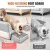 Munora 6" Deep Stainless Steel Cat Litter Box with Filtering Foot Board, Odor-Free High Wall Design for Large Cats - 4 of 4