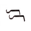 Versailles Home Fashions 2pk Window Curtain Rod Brackets - Espresso - image 2 of 3