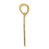 Black Bow Jewelry 14k Yellow Gold Small Diamond-Cut Flat Rope Cross Pendant, 10 x 22mm - 2 of 4