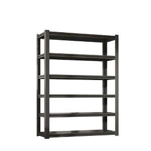 Sapphtopaz Metal Storage Shelves Adjustable 2000LBS Heavy Duty Garage Shelving,Utility Storage Rack for Utility Rooms, Black - 1 of 4