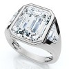 Pompeii3 Certified Men's 7Ct Anniversary Pinky Ring 14k Gold or Platinum Lab Created - 3 of 4