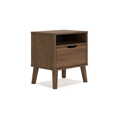 Signature Design by Ashley Fordmont Contemporary Nightstand, Auburn Brown