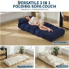 Folding Sofa Bed 2-Pack - Convertible sleeper chairs with pillow, back support & machine washable cover for living room & bedroom. - 4 of 4