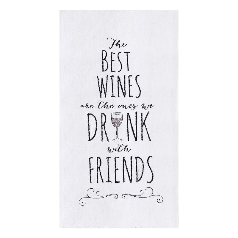 C&F Home The Best Wines Are The Ones That You Drink With Best Wines Flour Sack Cotton Kitchen Towel, 1 of 3