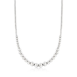 Ross-Simons Italian 4-10mm Sterling Silver Graduated Bead Necklace - 1 of 4