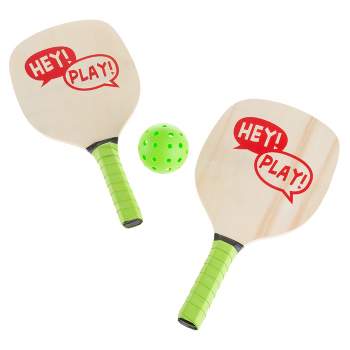 Paddle Ball Game Set - Pair of Lightweight Beginner Rackets, Ball and Carrying Bag for Indoor or Outdoor Play - Adults and Children by Toy Time