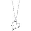18K White Gold Faith Hope Love Cross and Heart Pendant Necklace - 2 of 4