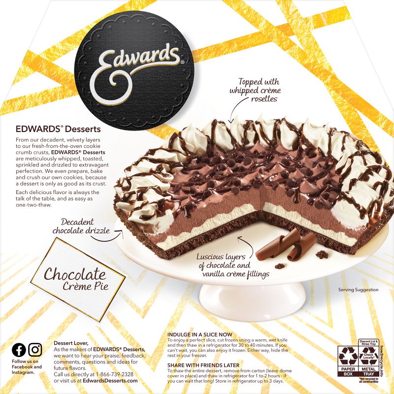 Edwards Frozen Chocolate Creme Pie - 25.5oz, 3 of 12