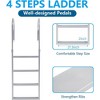 Flip Up Dock Ladder 350 lbs Marine Pontoon Boat Ladder Aluminum Non-slip - 2 of 4