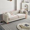 86" Fabric Tufted Sofa with Gold Details & 2 Pillows - 4 of 4