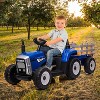 Kids Ride On Tractor, 12V Toddler Battery Powered Electric Vehicle with Slow Start 7LED Headlights USB Music Player 2+1 Gear Shift - 2 of 4