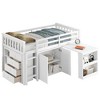 YOOCOZZ Twin Size Loft Bed with Pulling-Out Desk and Storage Cabinet - 3 of 4