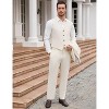 WhizMax Mens 3 Piece Suits Casual One Button Blazer Lightweight Beach Coats Vest and Pant Suit - 3 of 4