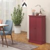 Okak Floor Sideboard Cabinet 48.5" Kitchen Pantry Farmhousewith 2 Adjustable Shelves and 4 Beadboard Doors - 2 of 4