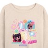 Women's - LOL Surprise! - Cell Phone Chat Girls Lightweight French Terry Wide Neck Long Sleeve Shirt - 2 of 4