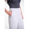 Lafidi Women’s High-Rise Straight Leg Pants – Elastic Waistband Work Trousers with Slash Pockets, Tailored Look - 3 of 4