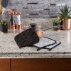 Pot Holder Set, 3 Piece Set Of Heat Resistant Quilted Cotton Pot Holders By Hastings Home (Black) - 2 of 4