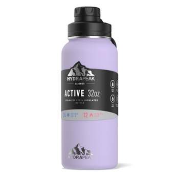 HYDRAPEAK Active 32oz Stainless Hot or Cold Bottle with 3 Lids Lavender