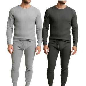 Mens 2 Pack Thermal Set 4 Piece Top and Bottom Full Sets - 1 of 1