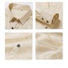 Cloudstyle Mens Floral Rose Print Long Sleeve Dress Shirt for Prom Wedding - 4 of 4