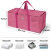 HOMLUX Extra Large Oxford Storage Tote Bag with Zipper Washable Foldable - 2 of 4