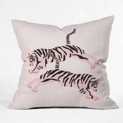 16"x16" Anneamanda Fierce Females Throw Pillow Pink - Deny Designs