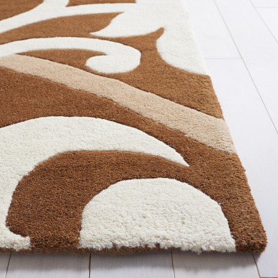 Ivory Elegance Hand-Tufted Wool-Viscose Blend Rectangular Rug