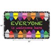 Ashley Productions® The Original Fun Mat™, Welcome Mat, 18" x 30", Everyone Welcome Crayons Composition - 3 of 4