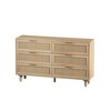 VYNXARIA 51.18inch 6-Drawers Rattan Storage Cabinet Rattan Drawer,for Bedroom,Living Room - 3 of 4