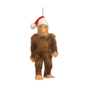 Kurt Adler Furry Bigfoot with Santa Hat Hanging Ornament, 5.5" - 1 of 1