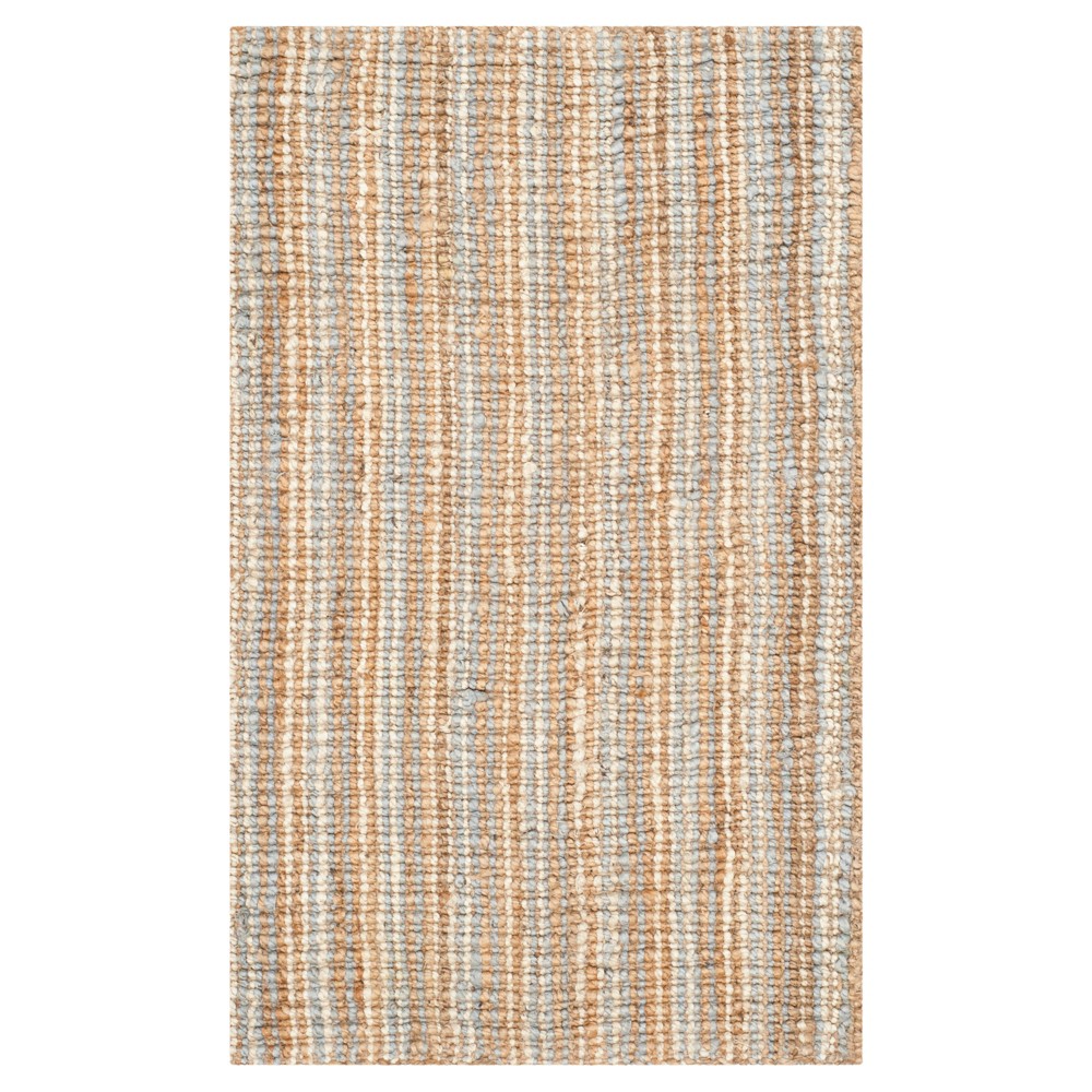 2'6inx4' Serena Natural Fiber Accent Rug Gray/Natural - Safavieh