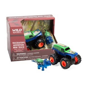 Wild Republic Triceratops & Truck Adventure Playset, Gifts for