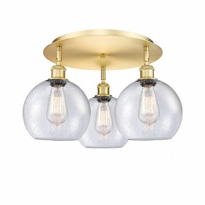 Athens - 3 Light Flush Mount In Industrial Style-10.5 Inches Tall and 19.75 Inches Wide - 1 of 1