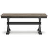 Signature Design by Ashley Wildenauer 50" Dining Bench, Brown & Black - 3 of 3
