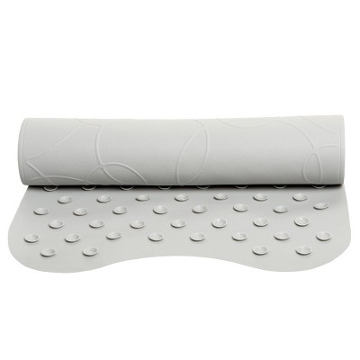 Soft Cushioned Non-Slip Gray Bath Mat for Baby with Suction Cups
