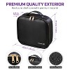 Fosmon Professional Makeup Organizer, Travel Makeup Bag with Compartments and Adjustable Dividers, Waterproof Makeup Train Case for Cosmetics - Black - 4 of 4
