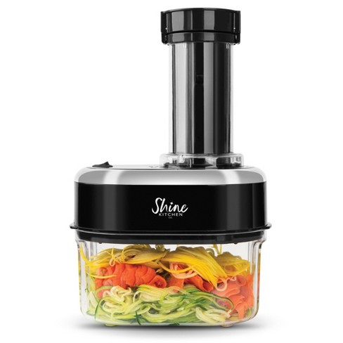  Upgraded 5 in1 Handheld Spiralizer Vegetable Slicer, Heavy Duty Veggie  Spiral Cutter with Container, Carrot,Cucumber, Zucchini,Onion Spaghetti  Maker: Home & Kitchen