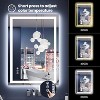 Anti-Fog Bathroom Mirror with LED Lighting, 28x36 Inch Dimmable Wall Mirror with 3 Color Modes - 3 of 4