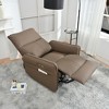 CENGHU Leather Rocking Recliner Chair, 360� Swivel Nursery Rocking Chair, Modern Glider Chair, Single Sofa Chair for Bedroom, Living Room - 3 of 4