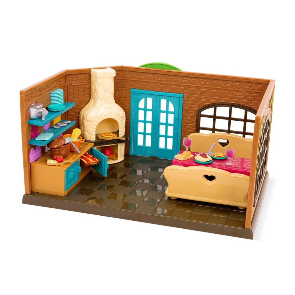 Photos - Doll Accessories Li'l Woodzeez Restaurant Playset with Toy Food 31pc - Pass-the-Pasta Resta 