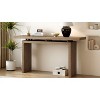 59.1" Brown Ash Veneer Console Side Table Modern Simple Style for Entryway Hallway Living Room and Foyer - 2 of 4