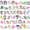 Wrapables Waterproof Vinyl Stickers for Water Bottles, Laptop, Phones, Skateboards, Decals for Teens, 100pcs, Unicorns - 2 of 4