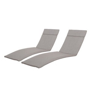 Christopher Knight Home Salem Outdoor Water Resistant Fabric Chaise Lounge Cushions (Set of 2) - 1 of 4