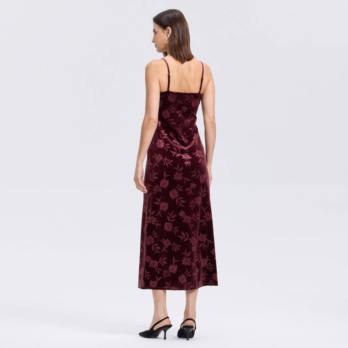 Women's Velvet Midi Slip Dress - A New Day™ - thumbnail 5