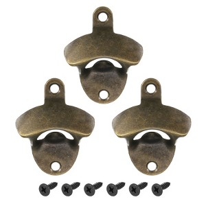 Unique Bargains Iron Wall Mounted Beer Soda Bottle Opener for Home Bar Party - 1 of 4