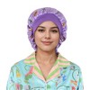Anna-Kaci Women Silk Bonnet for Sleeping Satin Hair Bonnet with Butterfly Print and Adjustable Tie Band - 3 of 4